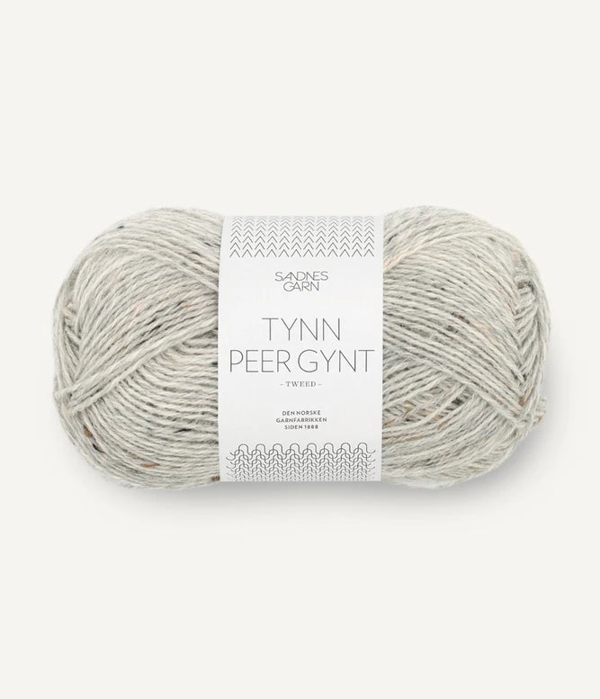Tynn Peer Gynt - farve 1034 Lys gråmeleret tweed
