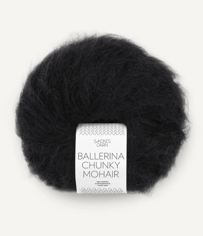 Ballerina Chunky Mohair - farve 1099 Black