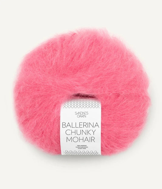 Ballerina Chunky Mohair - farve 4315 Bubblegum Pink