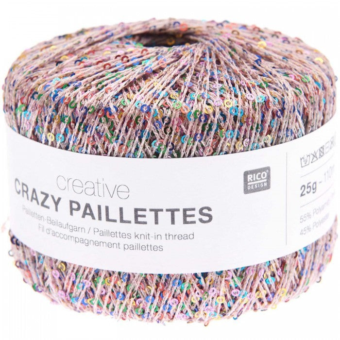 Effektgarn Crazy Paillettes - lys