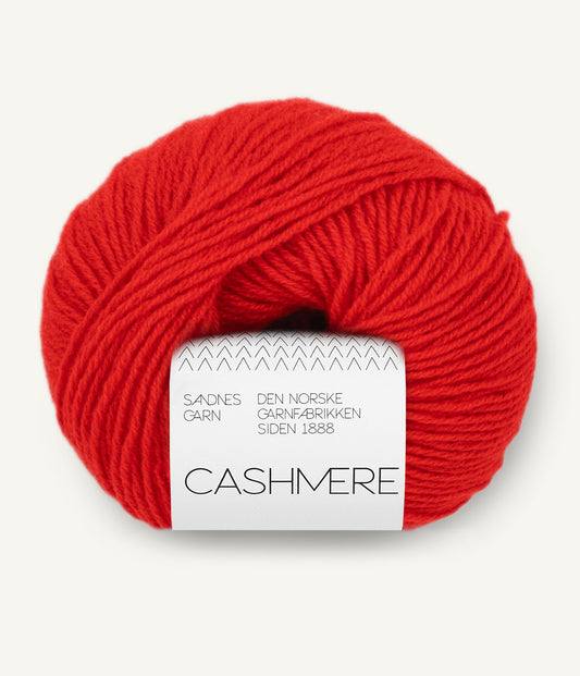 Sandnes Cashmere - farve 4018 Scarlet Red