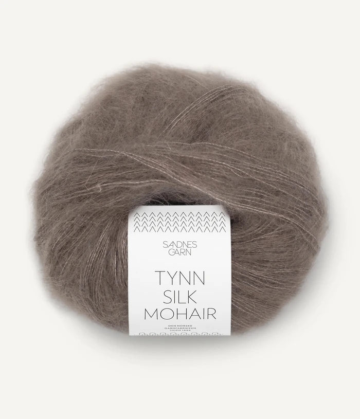 Tynn Silk Mohair - farve 3161 Eikenøtt