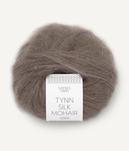 Tynn Silk Mohair - farve 3161 Eikenøtt
