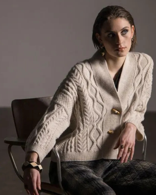 Fisherman Cardigan garnkit [Peruvian]
