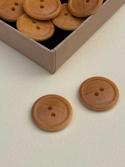 Runde knapper fra Knapværk, AHORN, 2 stk