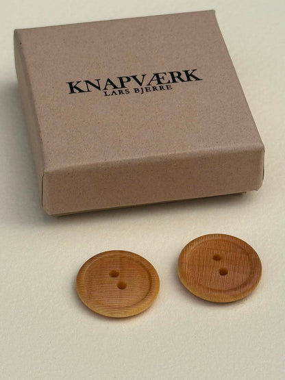 Runde knapper fra Knapværk, AHORN, 2 stk