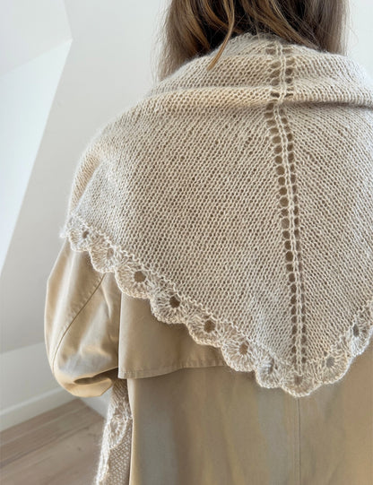 Ellie Shawl garnkit [Isager Silk mohair/Alpakka følgetråd]