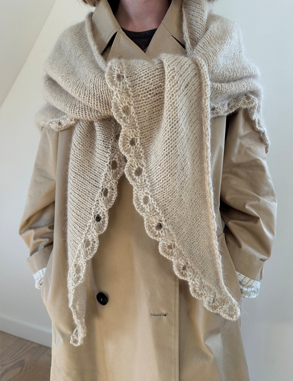 Ellie Shawl garnkit [Isager Silk mohair/Alpakka følgetråd]