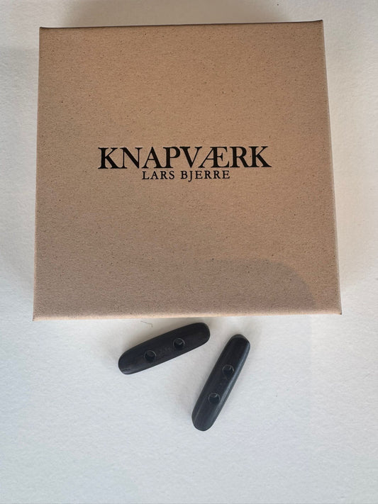 Håndlavet duffelknap fra Knapværk, 30 mm, IBENHOLT, 1 stk