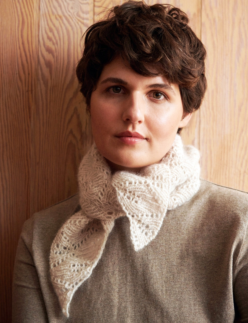 Hoja Scarf garnkit [Saga/Isager Silk mohair]