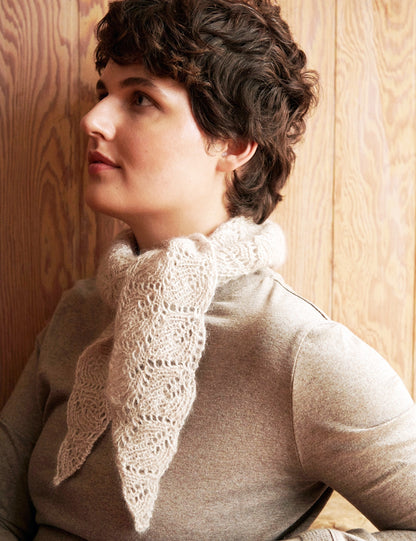 Hoja Scarf garnkit [Saga/Isager Silk mohair]