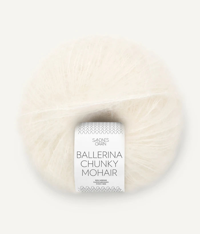 Ballerina Chunky Mohair - farve 1001 White