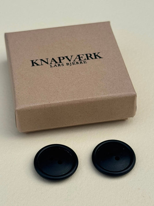 Runde knapper fra Knapværk, IBENHOLT, 2 stk