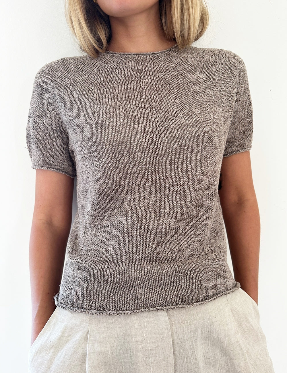 Plain Yoke Tee 22 garnkit [Gepard Hør Silke]