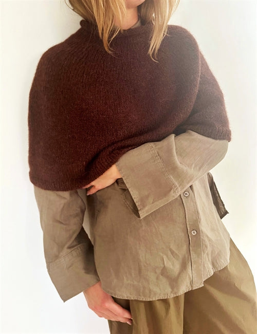 Plain Yoke Poncho garnkit [Snefnug]