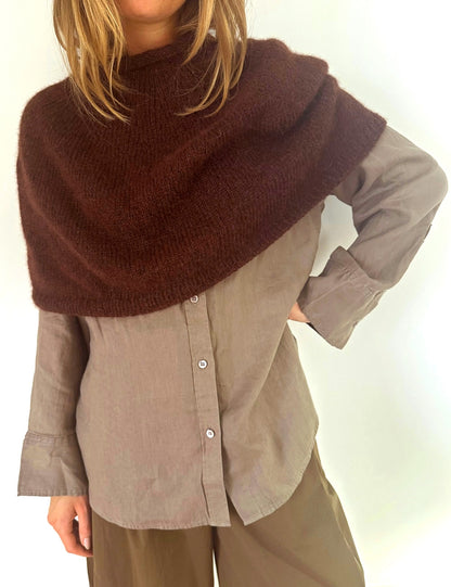 Plain Yoke Poncho garnkit [Snefnug]