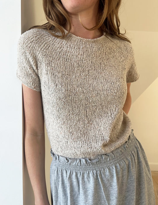 Plain Yoke Tee 19 garnpakke - Vælg farve. [Curly Cotton]