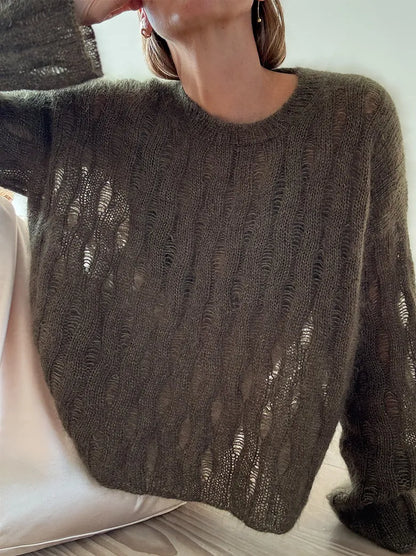 RIPPLE_LOOP_SWEATER garnkit [Silk mohair Isager]