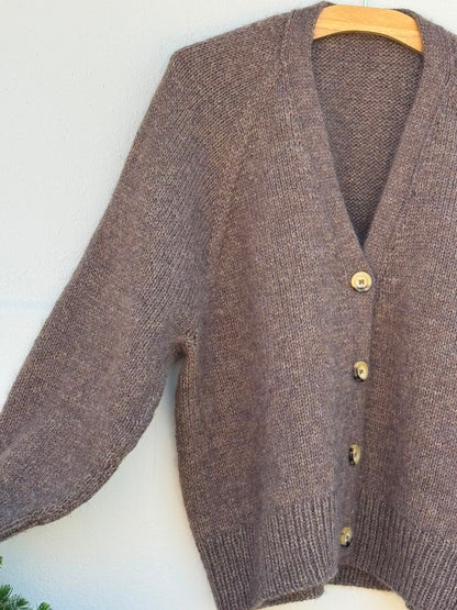 Champagne Cardigan garnkit [Isager Jensen/Isager Silk mohair]