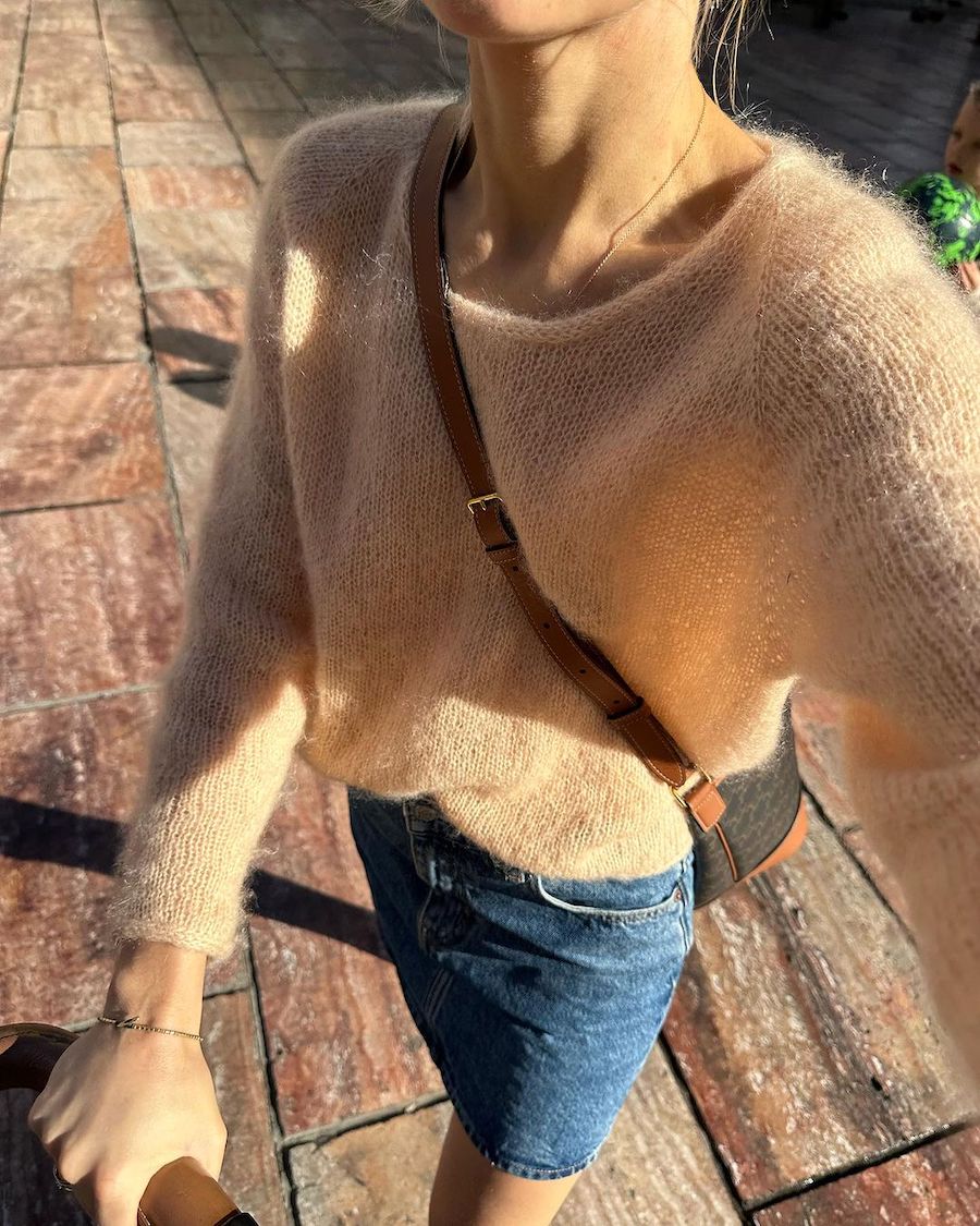 Kumulus Bluse O-neck garnkit [Isager Silk mohair]