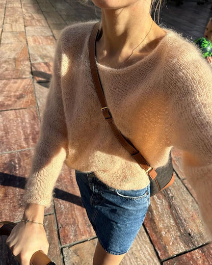 Kumulus Bluse O-neck garnkit [Isager Silk mohair]