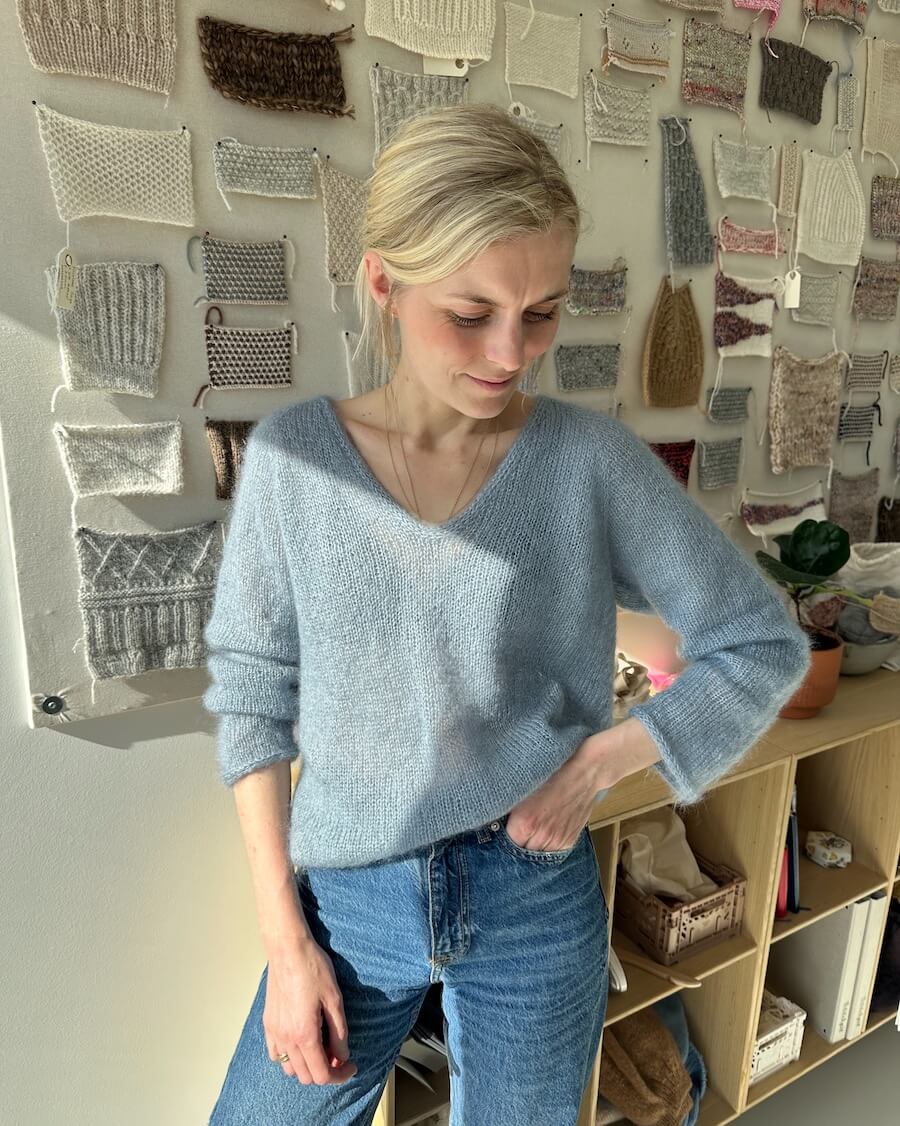 Kumulus Bluse V-neck garnkit [Isager Silk mohair]