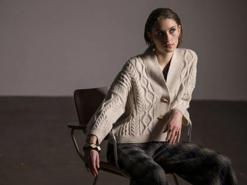 Fisherman Cardigan garnkit [Peruvian]