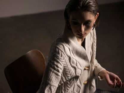 Fisherman Cardigan garnkit [Peruvian]