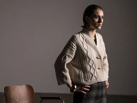 Fisherman Cardigan garnkit [Peruvian]