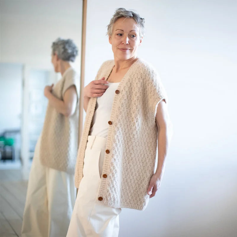 Leander Cardi vest garnkit [længde 3]