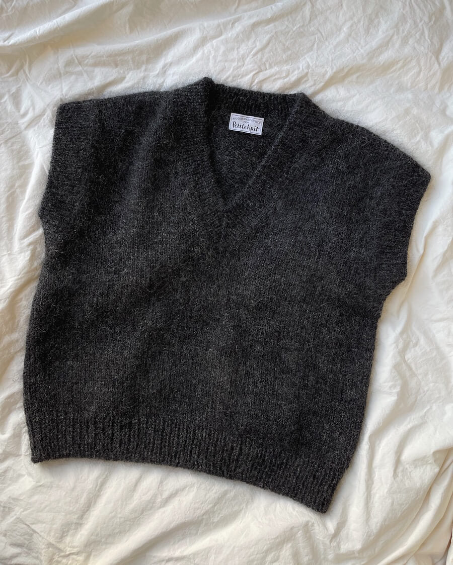 Weekend Slipover V-neck garnkit [Håndsværksgarn/Isager Silk mohair]