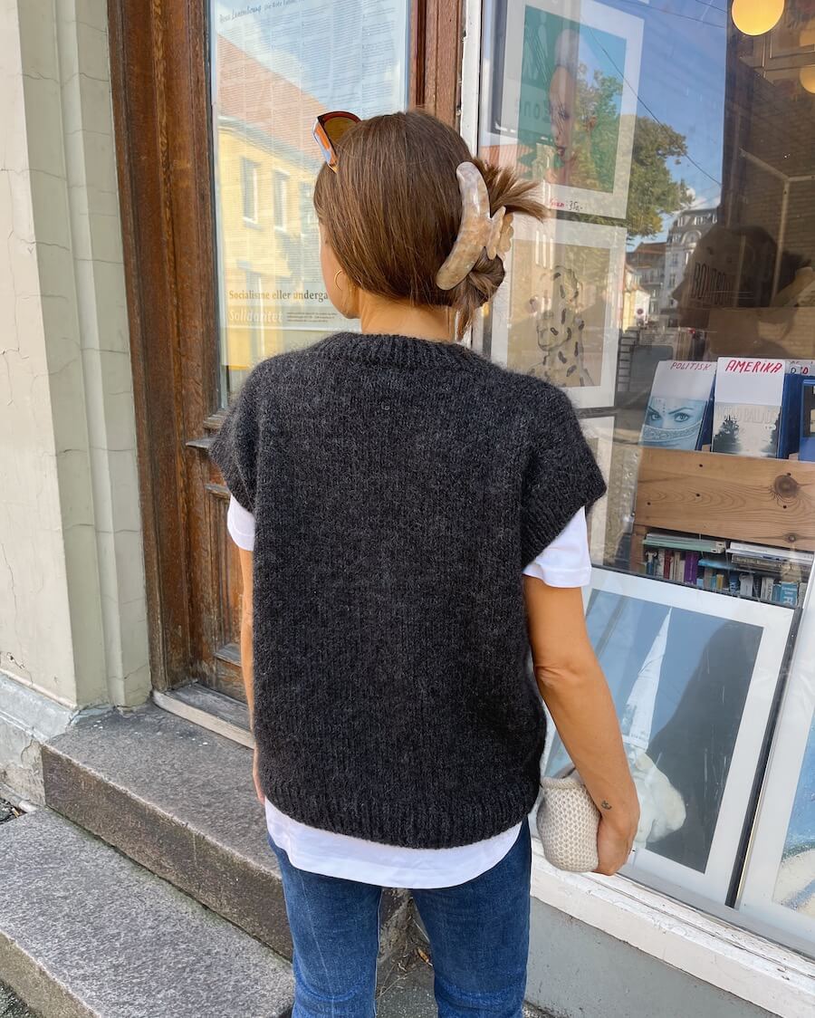 Weekend Slipover V-neck garnkit [Håndsværksgarn/Isager Silk mohair]
