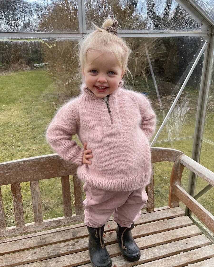 Zipper Sweater Junior garnkit [Peruvian/Tilia]