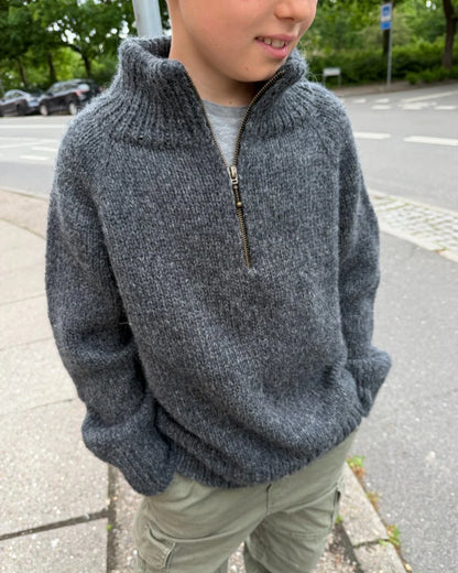 Zipper Sweater Junior garnkit [Peruvian/Tilia]